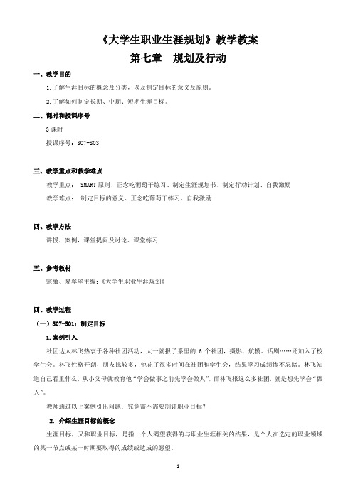 《大学生职业生涯规划》教学教案-第七章