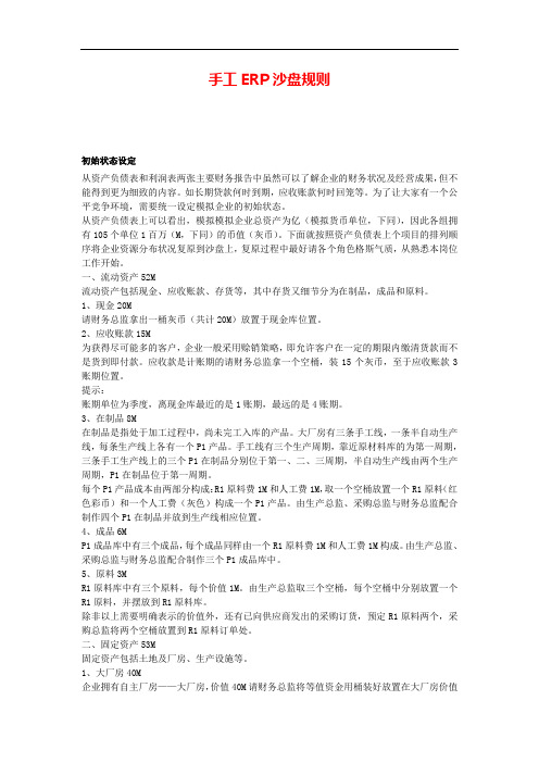 手工沙盘规则