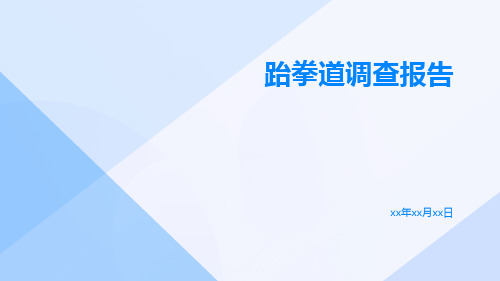 跆拳道调查报告