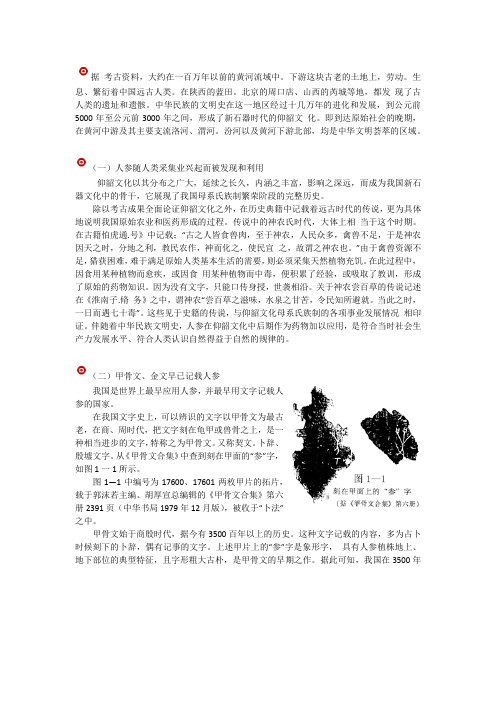 人参应用史