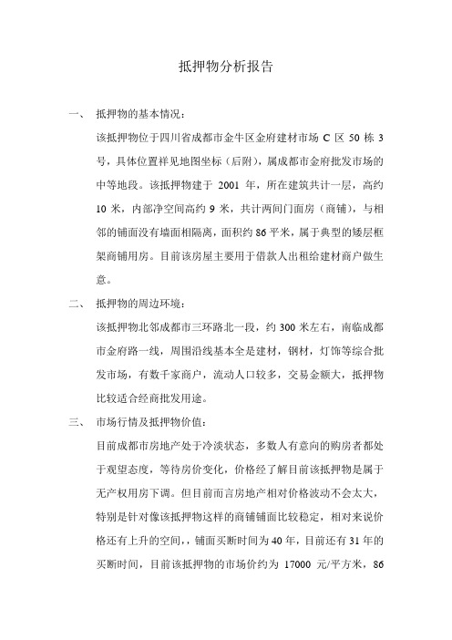 抵押物分析报告
