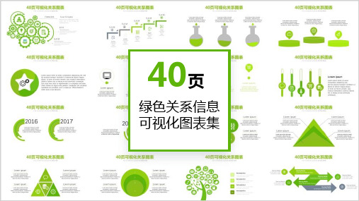 40页罗列关系信息可视化ppt图表