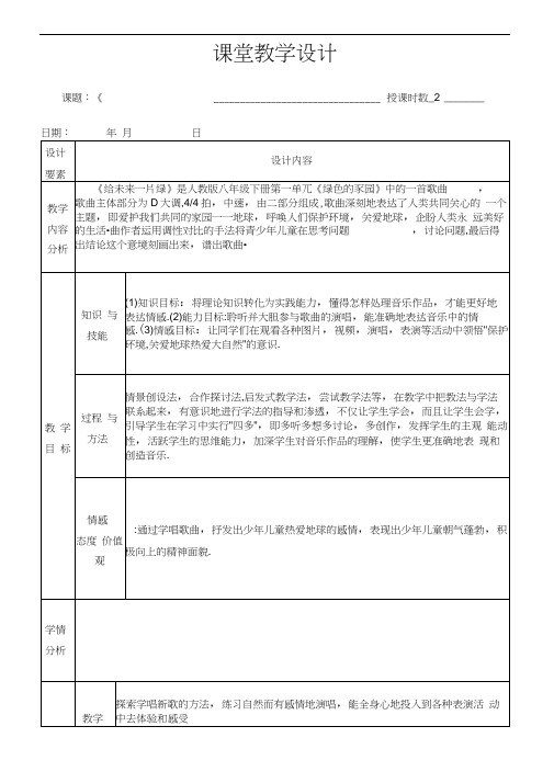 给未来一片绿色