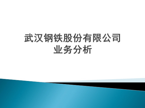 武汉钢铁业务分析案例PPT