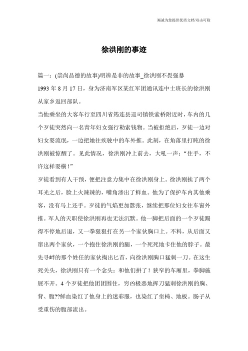 徐洪刚的事迹