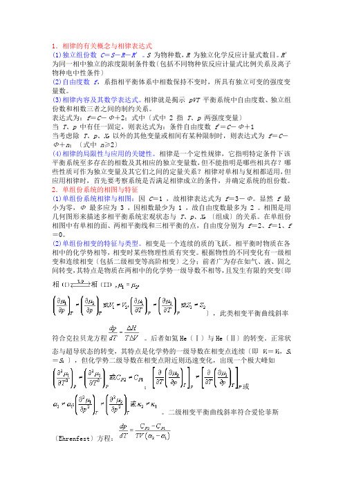 相图小知识