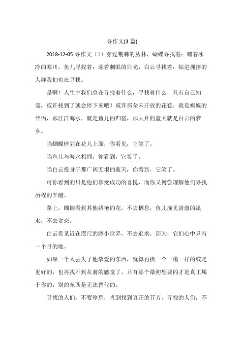 寻作文(3篇)