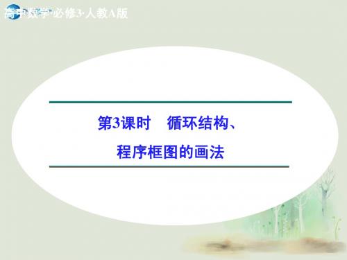 【创新设计】2014-2015学年高中数学 1.1.2 第3课时 循环结构、程序框图的画法课件 新人教A版必修3