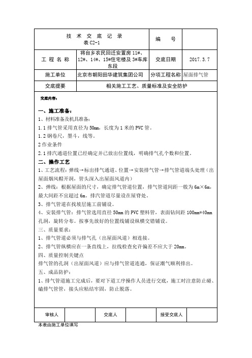 屋面排气管