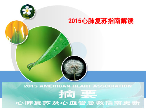 2015心肺复苏指南解读
