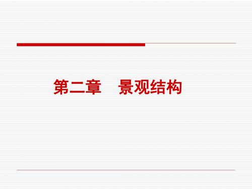景观结构及要素的生态作用