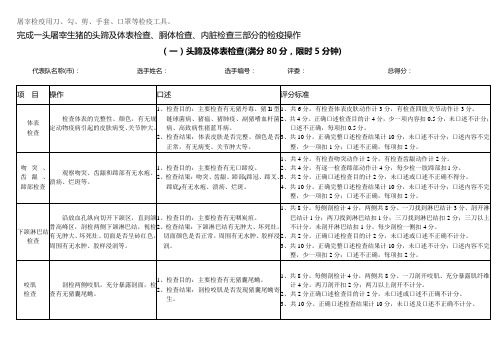 屠宰检疫操作doc