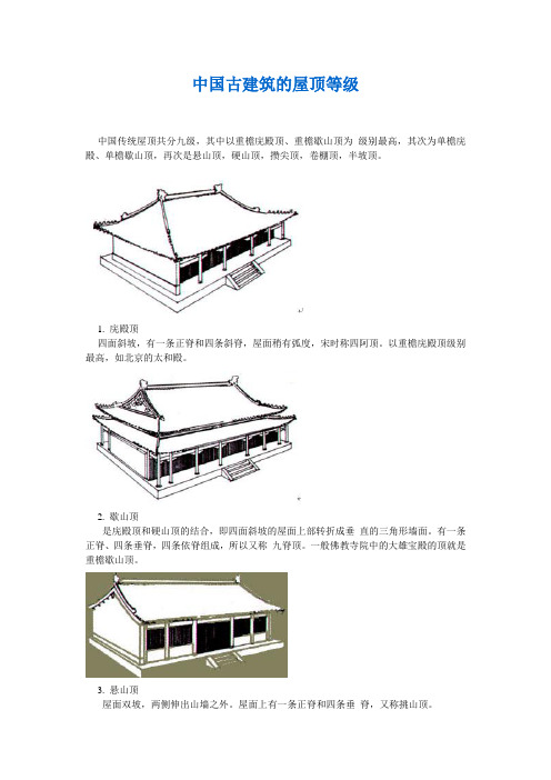 关于中国建筑等级的分类