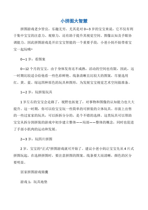 (多元智能)小拼图大智慧