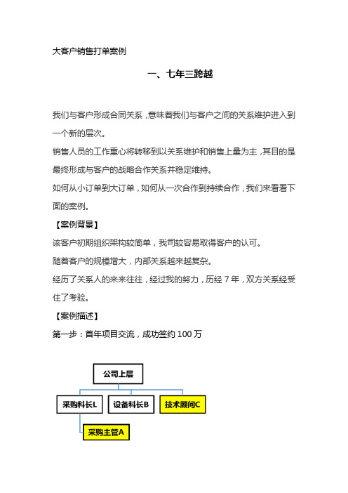 大客户销售打单案例(一)