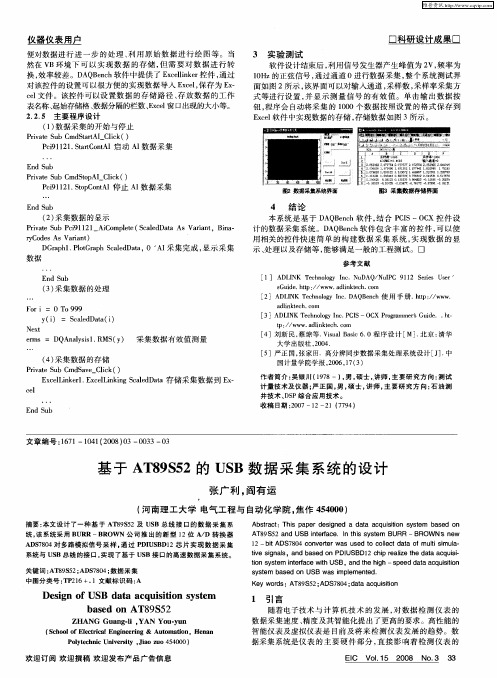 基于AT89S52的USB数据采集系统的设计