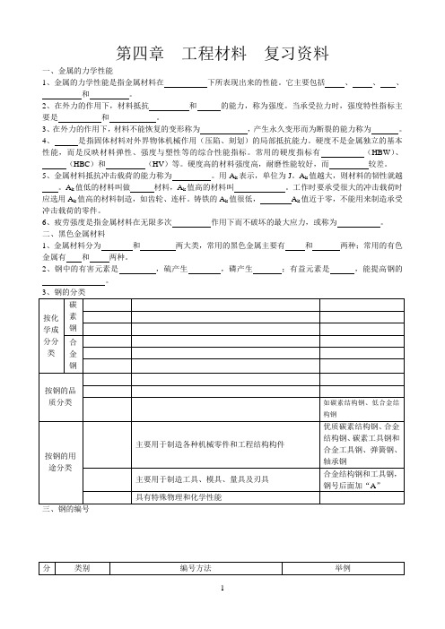 第四章  工程材料  复习资料(学生)