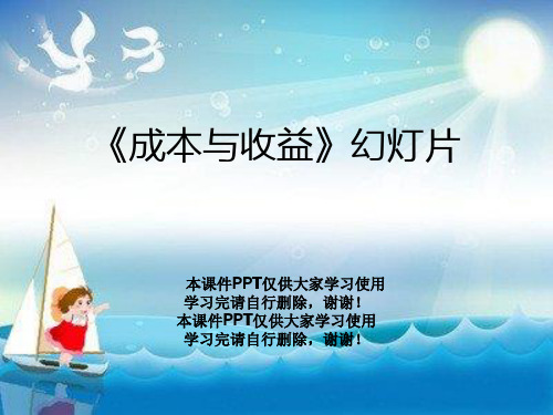 《成本与收益》幻灯片