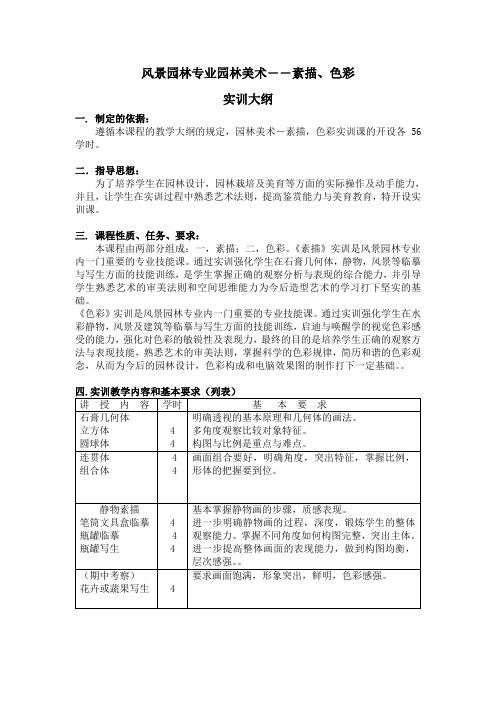 风景园林专业园林美术――素描