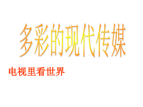 《多彩的现代传媒电视里看世界》PPT课件鲁人版2