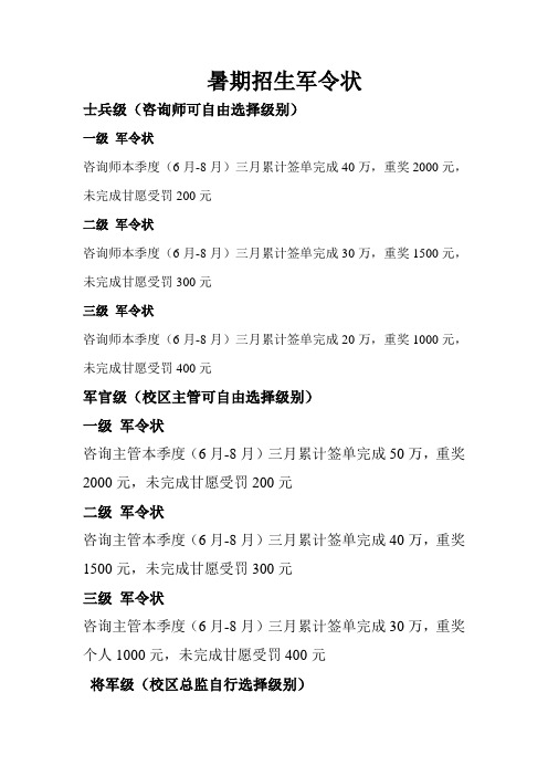 军令状