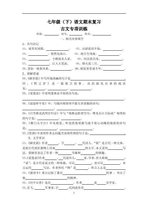古文训练教学文档