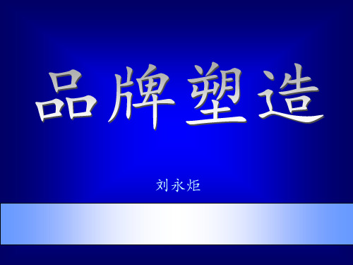 营销--市场总监培训教材集锦--品牌塑造 (NXPowerLite)