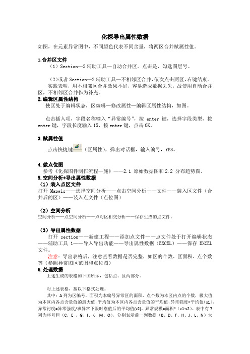 化探导出属性数据