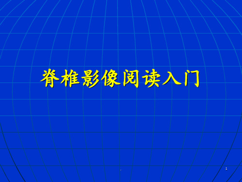 脊柱影像阅读入门(周标)PPT课件