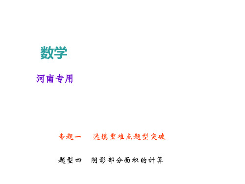 中考数学总复习(河南)课件：题型四 阴影部分面积的计算