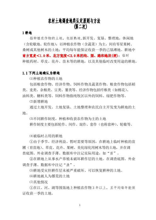 第二次农村土地调查地类认定原则与方法分析