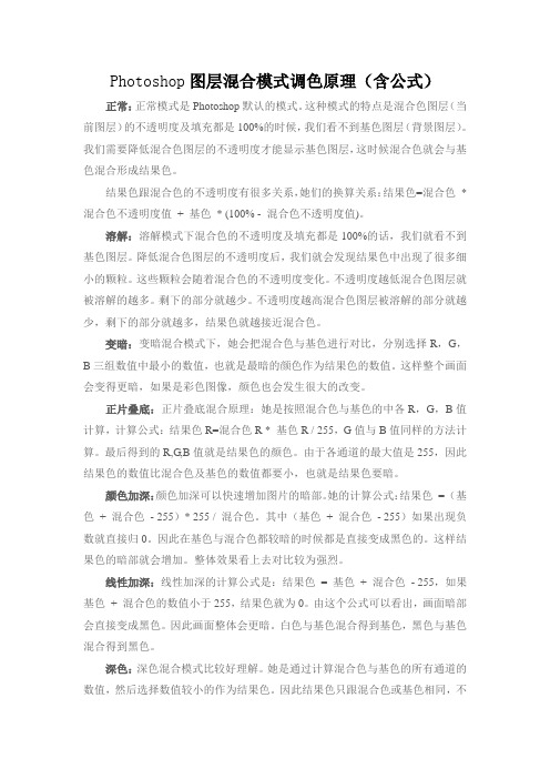 Photoshop图层混合模式调色原理(含公式)