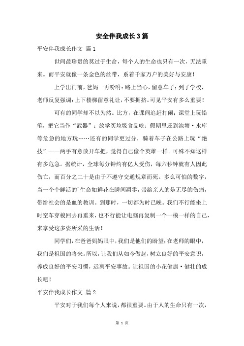 安全伴我成长3篇