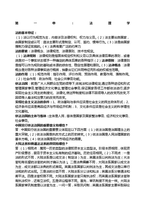 法学通论重点复习