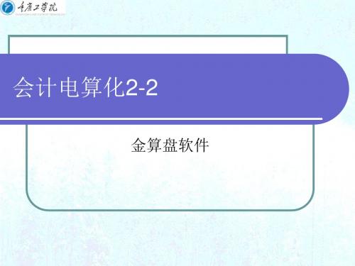 金算盘操作应用