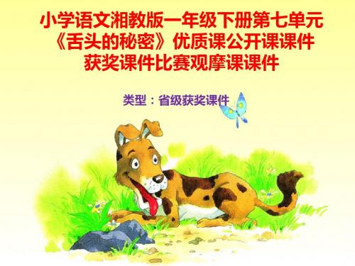 小学语文湘教版一年级下册第七单元《舌头的秘密》优质课公开课课件获奖课件比赛观摩课课件B063