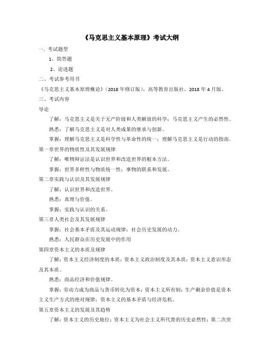 齐鲁工业大学692马克思主义基本原理2020年考研专业课初试大纲