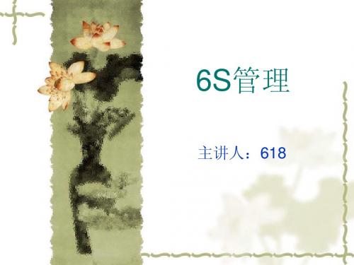 新员工6S培训讲义