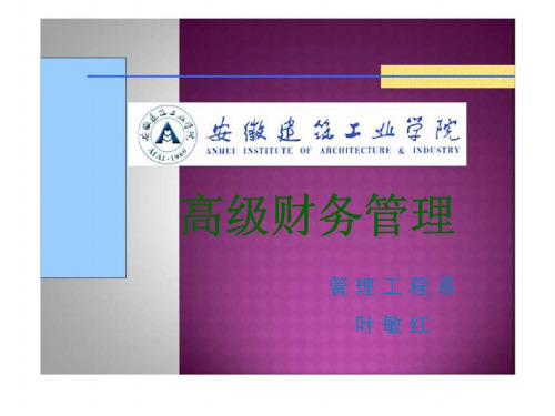 【学习】第六章_企业集团的资金运筹