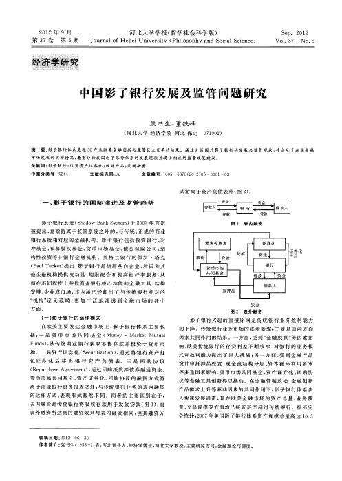 中国影子银行发展及监管问题研究