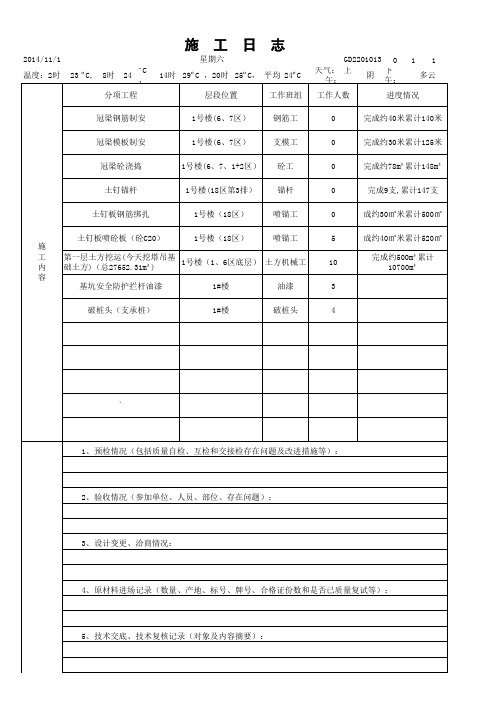 施工日志