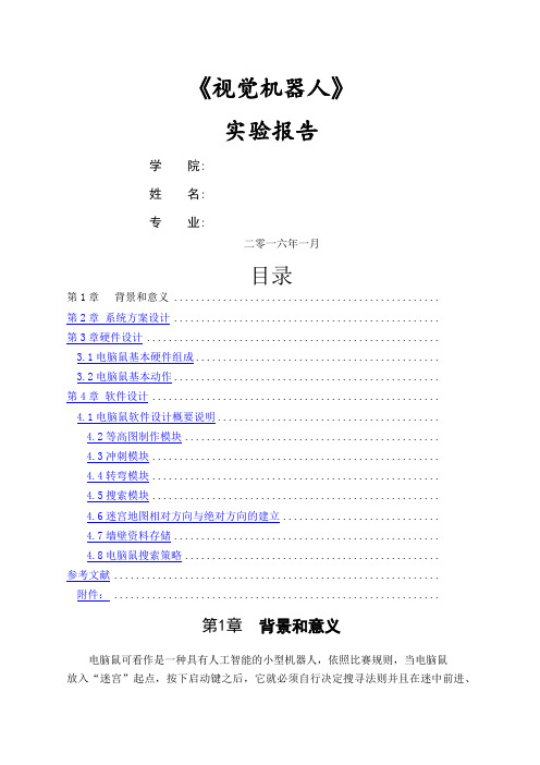 电脑鼠实验报告