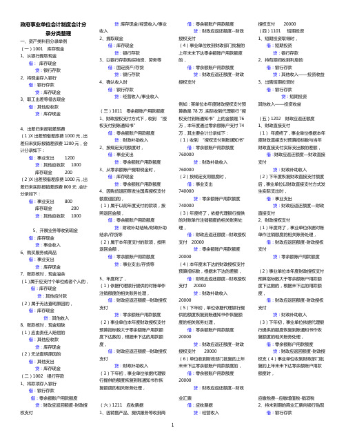 自考政府与事业单位所有事项会计分录大全