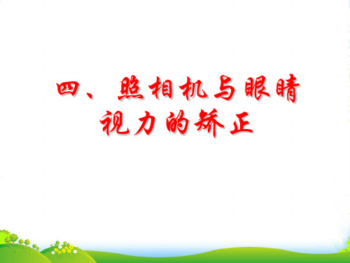 新苏科版物理八年级上册4.4 照相机与眼睛-视力的矫正 课件 (共47张PPT)