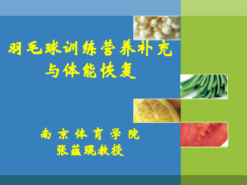 羽毛球体能恢复与营养  2013006014