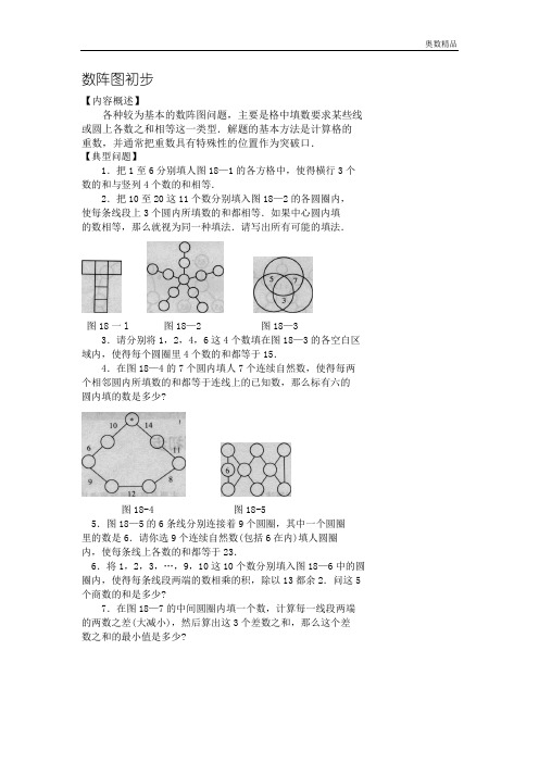 小学奥数系列：18数阵图初步