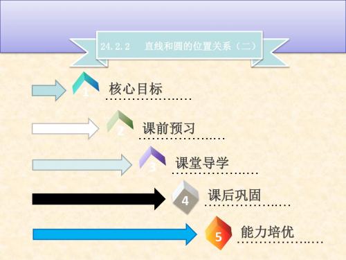 九年级数学上册 第二十四章 圆 24.2 点和圆、直线和圆的位置关系 24.2.2 直线和圆的位置关