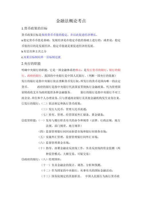 金融法概论