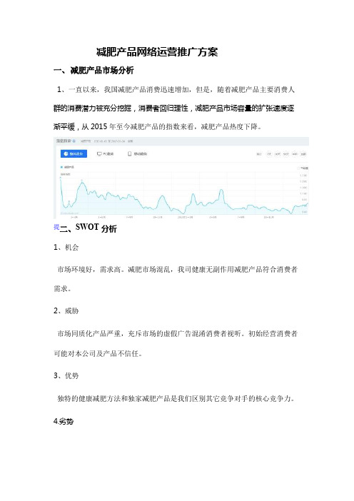 减肥瘦身产品网络推广方案