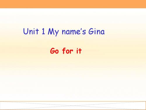 人教版新目标七上Unit 1 My name is gina课件56 5说课稿